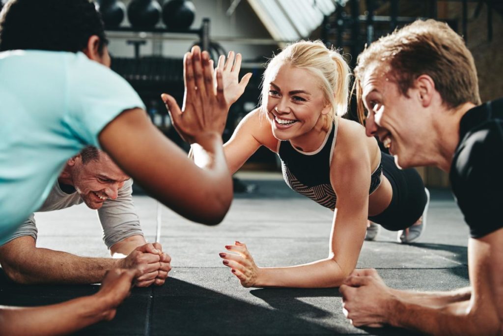 rehab clients participating in fitness for addiction